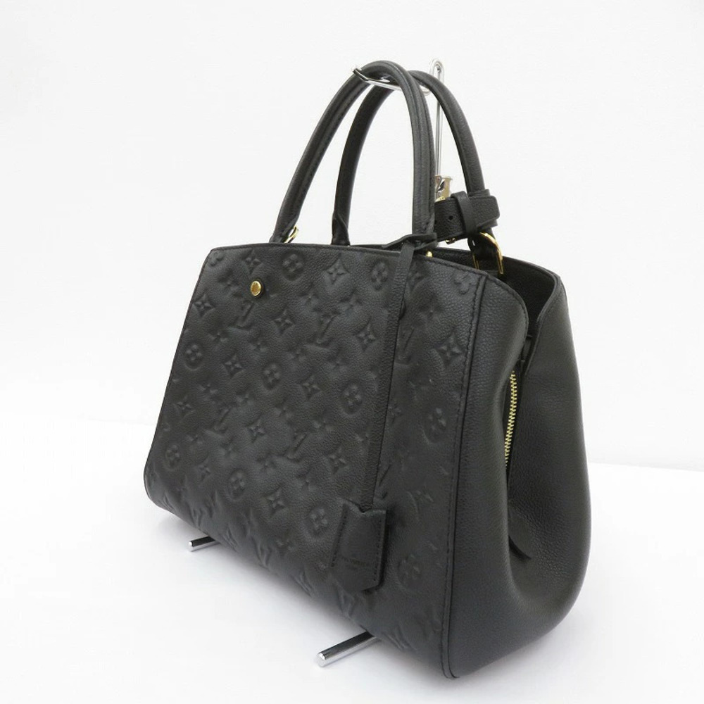 LOUIS VUITTON Montaigne Handbag Monogram Empreinte Black